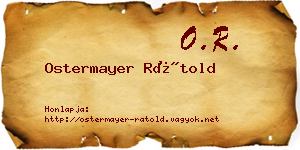 Ostermayer Rátold névjegykártya
